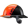 Lift Safety Lift Safety DAX Carbon Fiber Full Brim 50-50, Orange/Black HDF50C-19OC